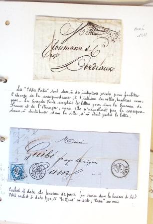 1790-1930, Lot de lettres en cinq classeurs avec une