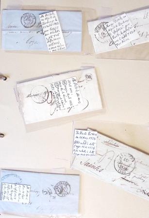 1790-1930, Lot de lettres en cinq classeurs avec une