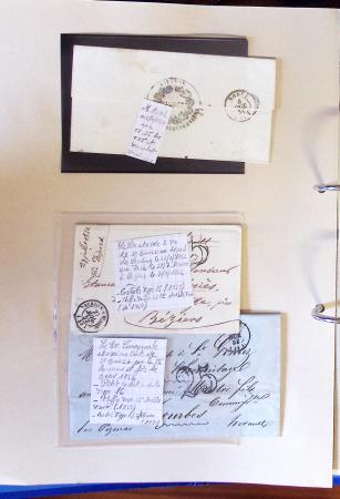 1790-1930, Lot de lettres en cinq classeurs avec une