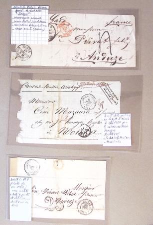 1790-1930, Lot de lettres en cinq classeurs avec une