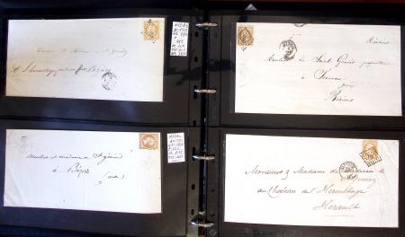 1790-1930, Lot de lettres en cinq classeurs avec une
