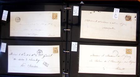 1790-1930, Lot de lettres en cinq classeurs avec une