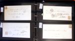 1790-1930, Lot de lettres en cinq classeurs avec une