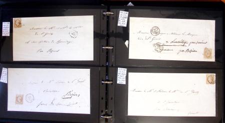 1790-1930, Lot de lettres en cinq classeurs avec une