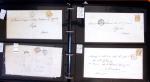 1790-1930, Lot de lettres en cinq classeurs avec une
