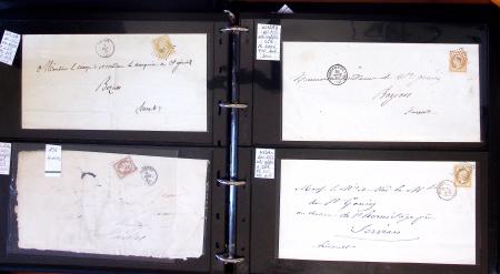 1790-1930, Lot de lettres en cinq classeurs avec une