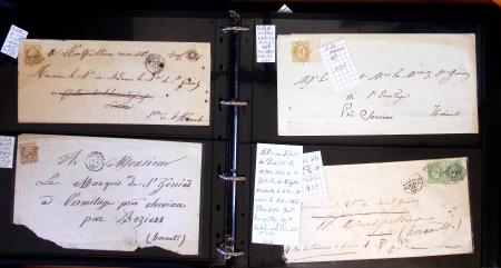 1790-1930, Lot de lettres en cinq classeurs avec une