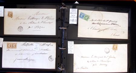 1790-1930, Lot de lettres en cinq classeurs avec une