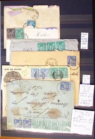 1790-1930, Lot de lettres en cinq classeurs avec une