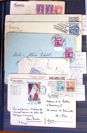1790-1930, Lot de lettres en cinq classeurs avec une