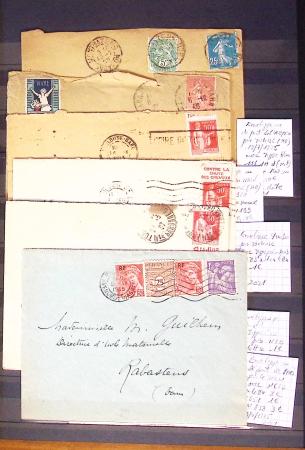 1790-1930, Lot de lettres en cinq classeurs avec une