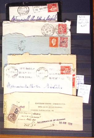 1790-1930, Lot de lettres en cinq classeurs avec une