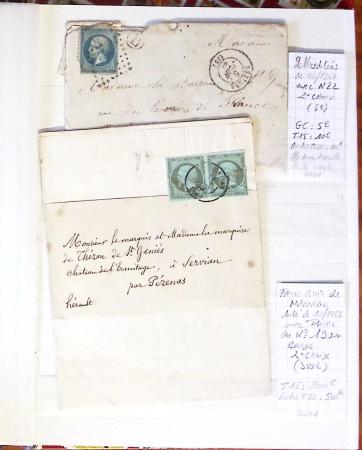 1790-1930, Lot de lettres en cinq classeurs avec une