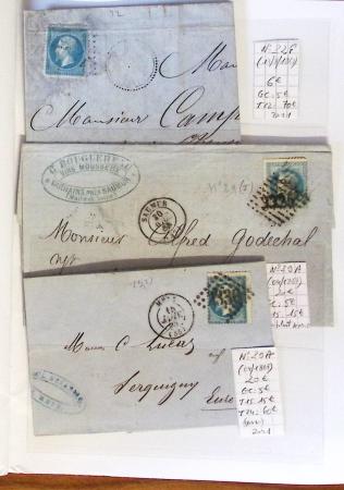 1790-1930, Lot de lettres en cinq classeurs avec une
