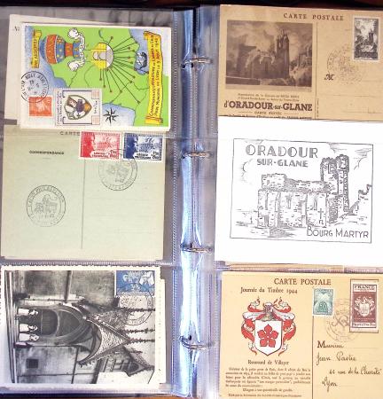 1929-60, Lot de lettres en 4 classeurs avec à noter