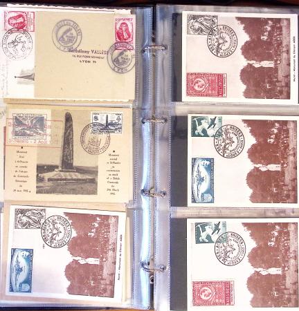 1929-60, Lot de lettres en 4 classeurs avec à noter