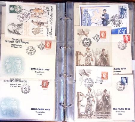 1929-60, Lot de lettres en 4 classeurs avec à noter
