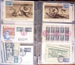 1929-60, Lot de lettres en 4 classeurs avec à noter