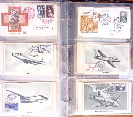 1929-60, Lot de lettres en 4 classeurs avec à noter