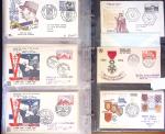 1929-60, Lot de lettres en 4 classeurs avec à noter