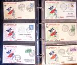 1929-60, Lot de lettres en 4 classeurs avec à noter