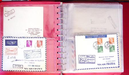 1929-60, Lot de lettres en 4 classeurs avec à noter