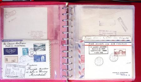 1929-60, Lot de lettres en 4 classeurs avec à noter