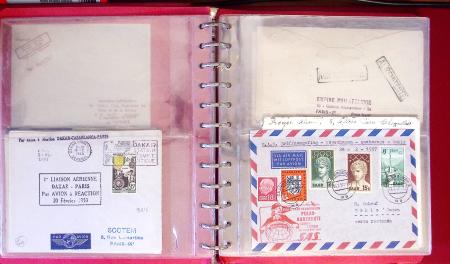 1929-60, Lot de lettres en 4 classeurs avec à noter