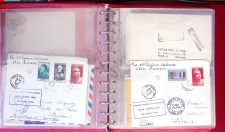 1929-60, Lot de lettres en 4 classeurs avec à noter