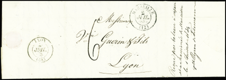 Lettre de Naples pour Lyon avec CAD type 13 "Marse