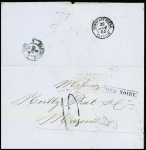 Lettre de Kamiesch pour Marseille avec marque encadrée