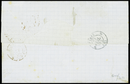 N°28, bande de 4 OBL ancre + CAD octogonal "Consta