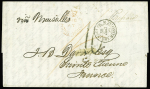 Lettre datée de Shangaï avec CAD rouge surmonté d'