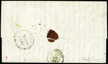 Lettre datée de Shangaï avec CAD rouge surmonté d'