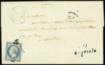 N°14 (pli) OBL PC 2653 + cursive "11 Requista" + T