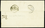 N°14 (pli) OBL PC 2653 + cursive "11 Requista" + T
