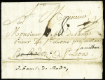 Lettre avec marque manuscrite "Déboursé de Rodez"