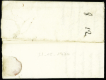 Lettre avec marque manuscrite "Déboursé de Rodez"