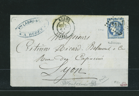 N°46A, 20c Outremer OBL GC 3180, T17 Rodez (20 mai