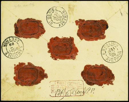 N°81, 75c rose, 2 pièces + n°94 OBL T18 "St Geniez
