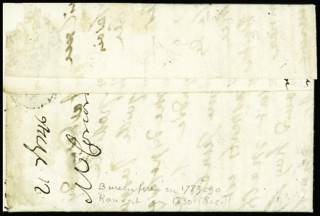 Lettre avec MP "Vabres" (1746 - L n°1) ind 22. TB