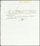 Lettre de Pontivy (An 7) du général par interim de la 13e division militaire adressée à Vannes. TB