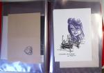 Un ensemble de cartes de vœux d'artistes du timbre dessinateurs graveurs certaines avec signature autographe manuscrite et/ou petit texte et/ou justification de tirage