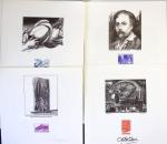 L'art évolution 89 par Del & Sc. Ouvrage tiré à 5500 ex contenant 23 feuillet de 4 pages créés par des artistes de l'époque, de Pierre Albuisson à Jean Paul Véret Lemarinier
