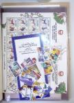 Timbres surchargés "Spécimen", "Muster" et "Muestra" du monde entier dans une chemise souple bleue. Lot substantiel. TB