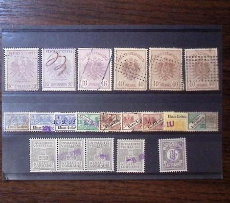 FISCAUX 1850-1940 Un bel ensemble de timbres fiscaux