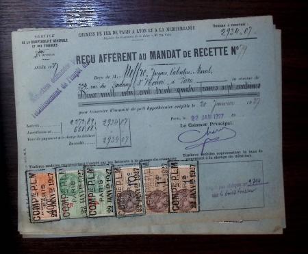 FISCAUX 1850-1940 Un bel ensemble de timbres fiscaux