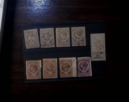 FISCAUX 1850-1940 Un bel ensemble de timbres fiscaux