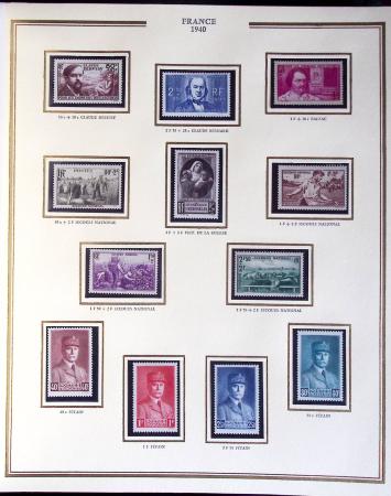 1900-1989, Collection de timbres neufs de France en