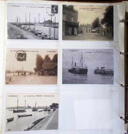 CALVADOS Jolie collection de CPA en 24 albums, avec